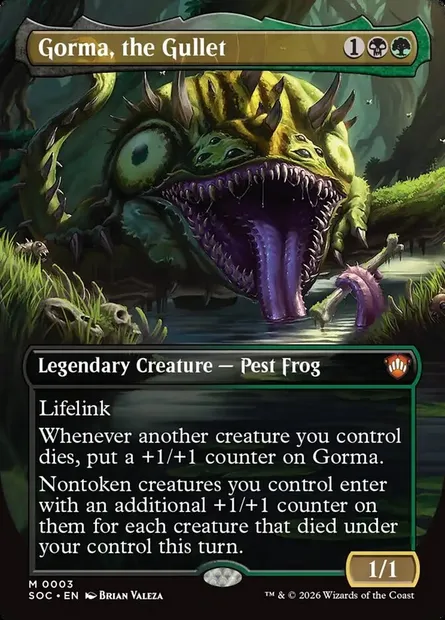 Gorma, the Gullet, Magic card SOC 3 — Secrets of Strixhaven Commander set