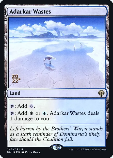 Adarkar Wastes, Magic card PDMU 243s — Dominaria United Promos set