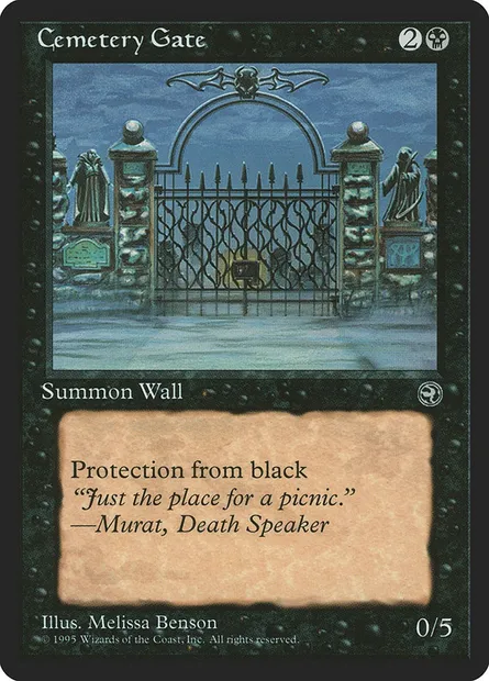 Cemetery Gate, Magic card HML 44b — Homelands set