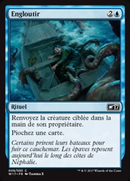 Engloutir, carte Magic W17 9 — extension Welcome Deck 2017