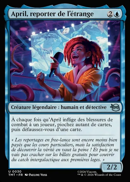 April, reporter de l'étrange, carte Magic TMT 30 — extension Teenage Mutant Ninja Turtles