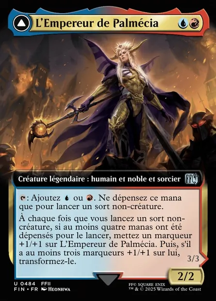L'Empereur de Palmécia // Seigneur des enfers, carte Magic FIN 484 — extension Final Fantasy