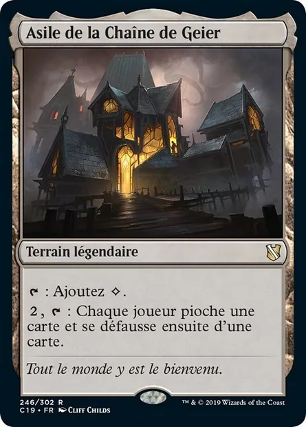 Asile de la Chaîne de Geier, carte Magic C19 246 — extension Commander 2019
