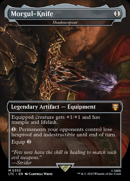 Shadowspear, Magic card LTC 353 — Tales of Middle-earth Commander set