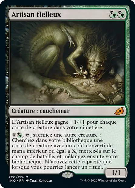 Artisan fielleux, carte Magic IKO 220 — extension Ikoria: Lair of Behemoths