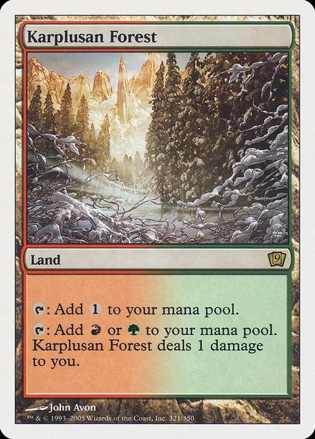 Karplusan Forest, Magic card 9ED 321 — Ninth Edition set