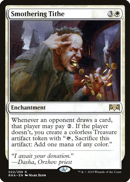 Smothering Tithe, Magic card RNA 22 — Ravnica Allegiance set