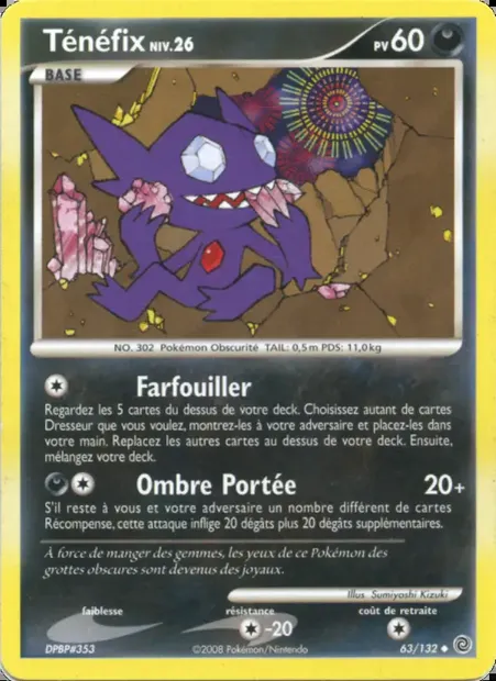 Ténéfix, carte Pokémon SW 63 — extension Merveilles Secrètes