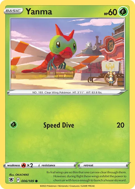 Yanma, Pokémon card ASR 006 — Astral Radiance set