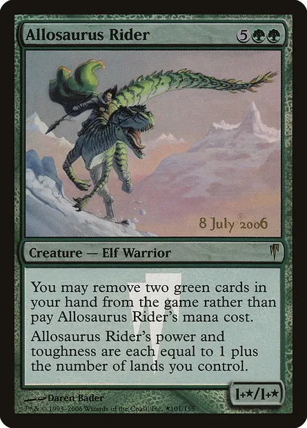 Allosaurus Rider, Magic card PCSP 101★ — Coldsnap Promos set