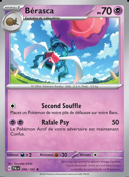 Bérasca, carte Pokémon PAL 099 — extension Évolutions à Paldea