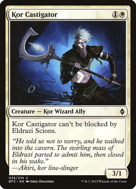 Kor Castigator, Magic card BFZ 35 — Battle for Zendikar set