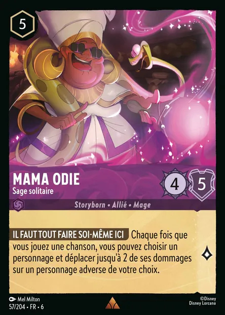 Mama Odie - Sage solitaire, carte Disney Lorcana CH6-057 — extension La Mer Azurite