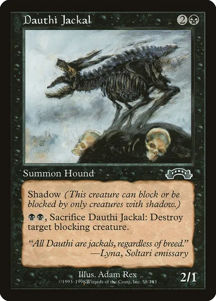 Chacal dauthi, carte Magic EXO 58 — extension Exode