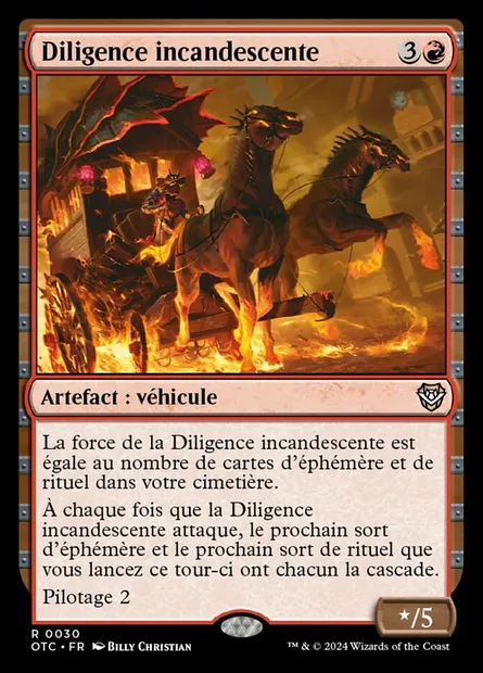 Diligence incandescente, carte Magic OTC 30 — extension Outlaws of Thunder Junction Commander
