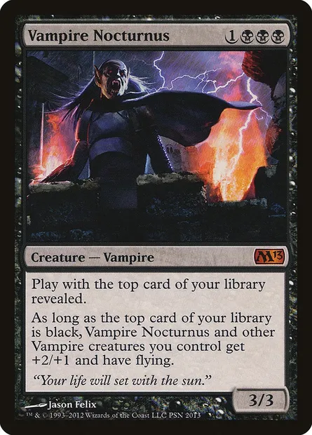 Nocturnus vampire, carte Magic PDP13 3 — extension Duels of the Planeswalkers 2013 Promos