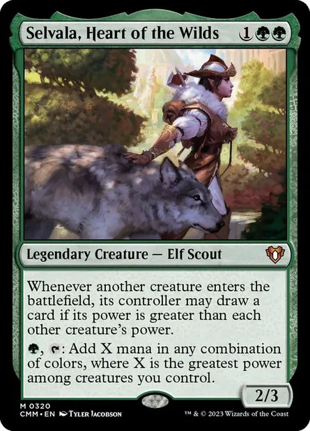 Selvala, Heart of the Wilds, Magic card CMM 320 — Commander Masters set