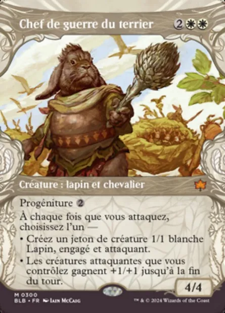 Chef de guerre du terrier, carte Magic BLB 300 — extension Bloomburrow