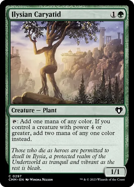 Cariatide ilyséenne, carte Magic CMM 297 — extension Commander Masters