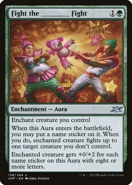 Fight the _____ Fight, carte Magic UNF 138 — extension Unfinity