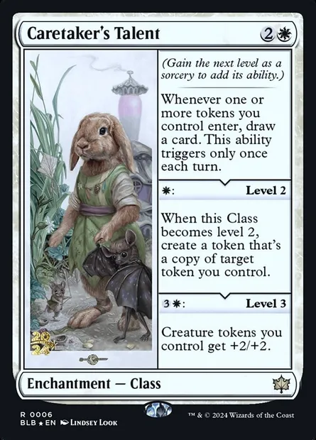Caretaker's Talent, Magic card PBLB 6s — Bloomburrow Promos set