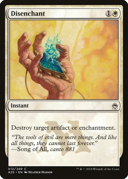 Disenchant, Magic card A25 12 — Masters 25 set