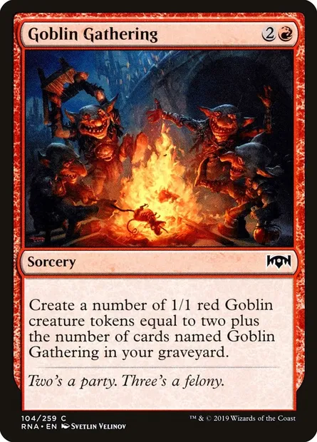 Goblin Gathering, Magic card RNA 104 — Ravnica Allegiance set
