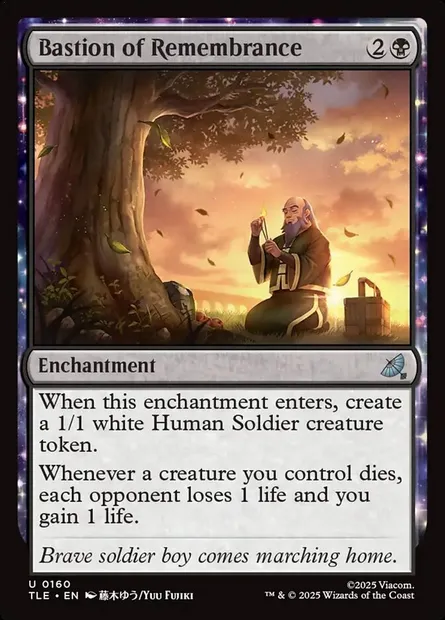 Bastion of Remembrance, Magic card TLE 160 — Avatar: The Last Airbender Eternal set