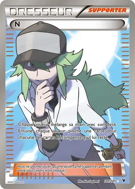 N, carte Pokémon NVI 101 — extension Nobles Victoires