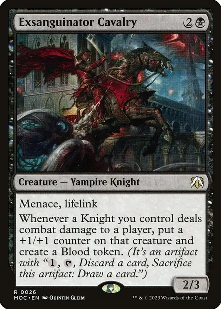 Exsanguinator Cavalry, Magic card MOC 26 — March of the Machine Commander set