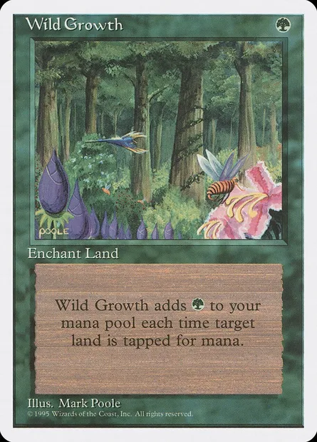 Wild Growth, Magic card 4ED 289 — Fourth Edition set