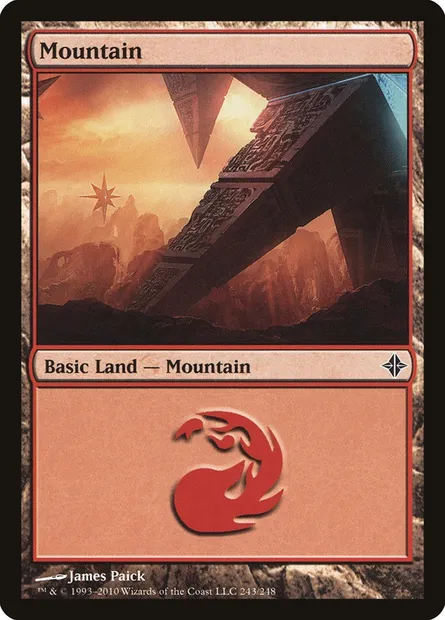 Mountain, Magic card ROE 243 — Rise of the Eldrazi set