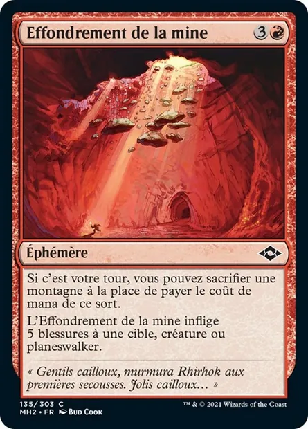 Effondrement de la mine, carte Magic MH2 135 — extension Horizons du Modern 2