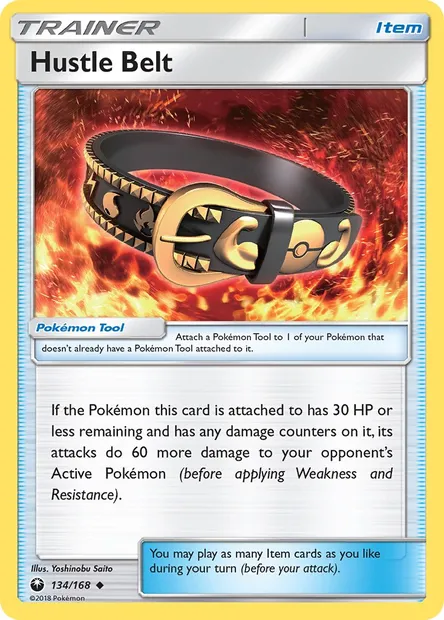 Hustle Belt, Pokémon card CES 134 — Celestial Storm set