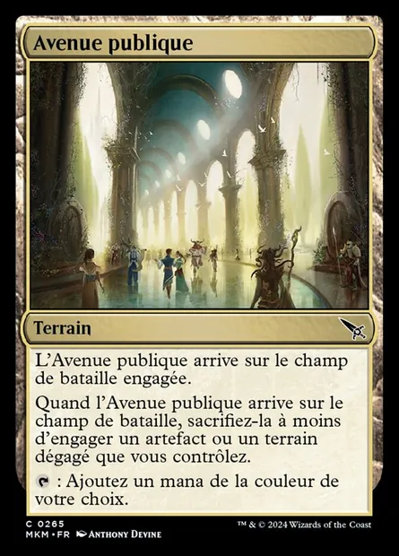 Avenue publique, carte Magic MKM 265 — extension Murders at Karlov Manor