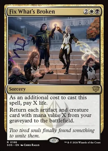 Fix What's Broken, Magic card SOS 188 — Secrets of Strixhaven set