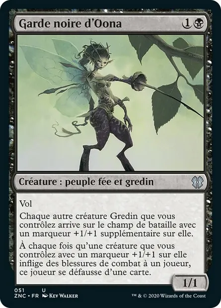 Garde noire d'Oona, carte Magic ZNC 51 — extension Zendikar Rising Commander
