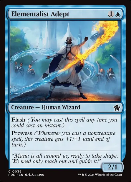 Elementalist Adept, Magic card FDN 36 — Foundations set