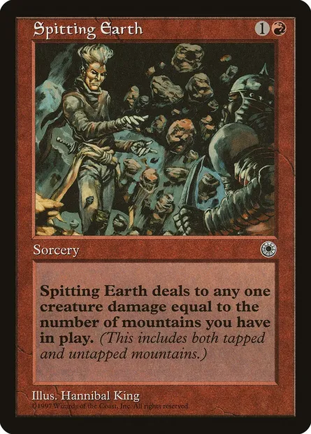 Expectoration tellurique, carte Magic POR 150 — extension Portal