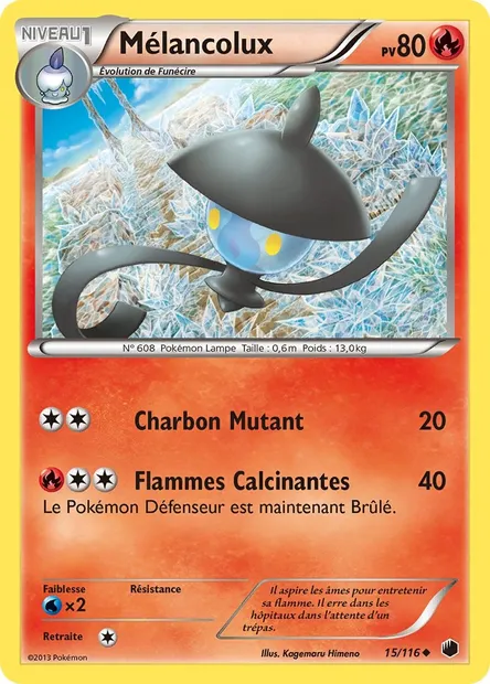 Mélancolux, carte Pokémon PLF 15 — extension Glaciation Plasma