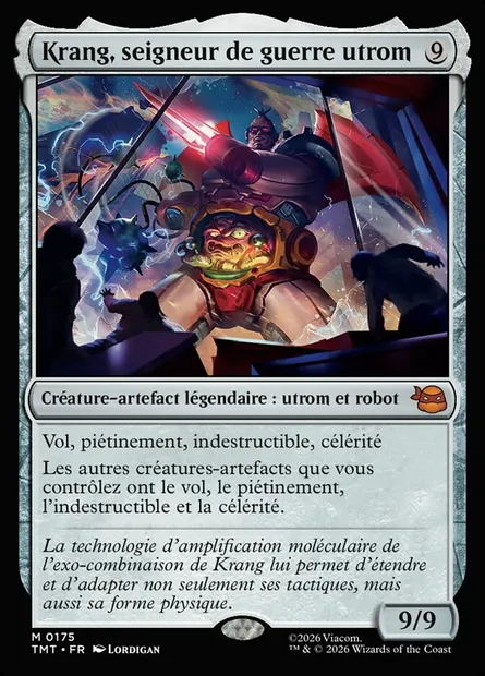 Krang, seigneur de guerre utrom, carte Magic TMT 175 — extension Teenage Mutant Ninja Turtles
