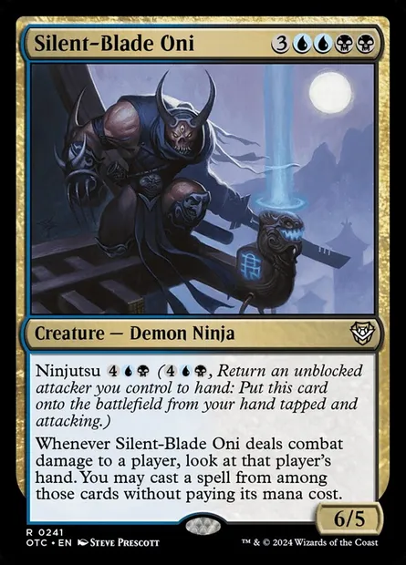 Silent-Blade Oni, Magic card OTC 241 — Outlaws of Thunder Junction Commander set