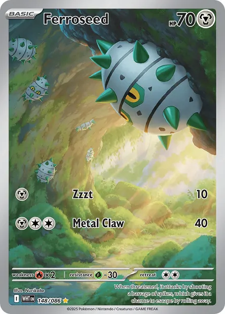 Ferroseed, Pokémon card WHT 148 — White Flare set