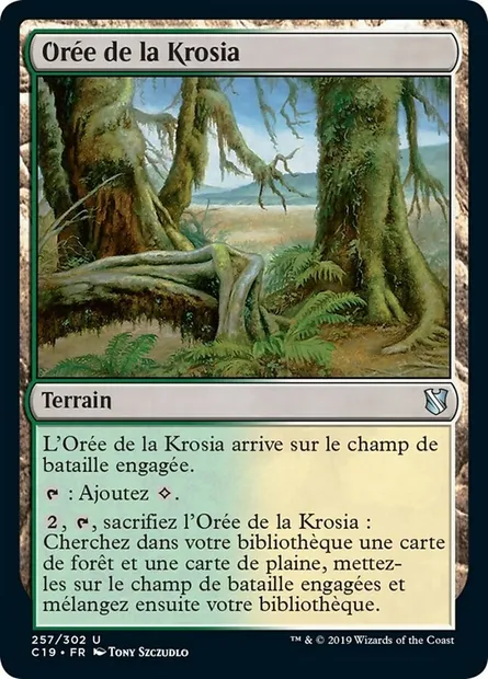 Orée de la Krosia, carte Magic C19 257 — extension Commander 2019