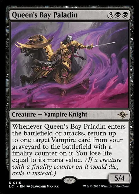 Queen's Bay Paladin, Magic card LCI 115 — The Lost Caverns of Ixalan set