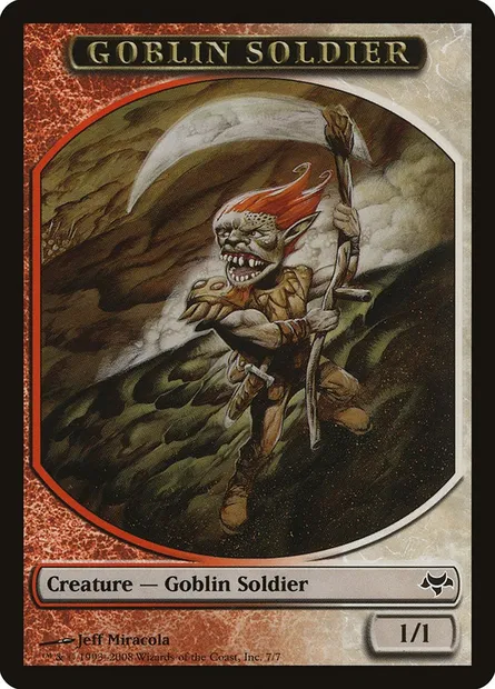 Goblin Soldier, carte Magic TEVE 7 — extension Eventide Tokens