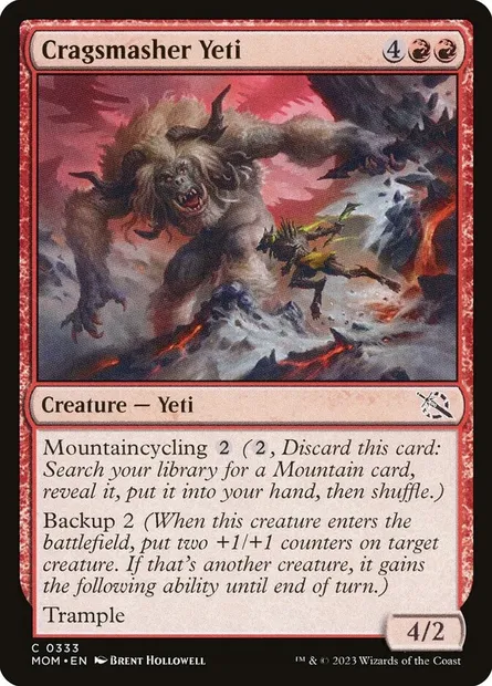 Cragsmasher Yeti, Magic card MOM 333 — March of the Machine set