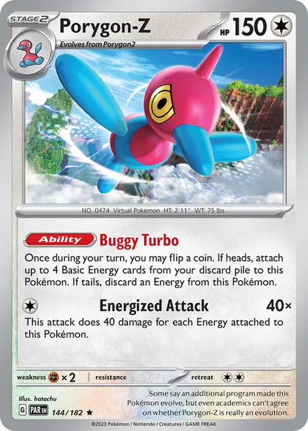 Porygon-Z, Pokémon card PAR 144 — Paradox Rift set
