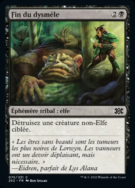 Fin du dysmèle, carte Magic 2X2 75 — extension Double Masters 2022
