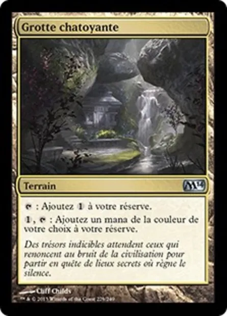 Grotte chatoyante, carte Magic M14 229 — extension Magic 2014